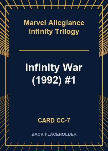 Infinity War (1992) #1 back card image
