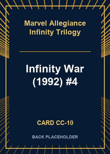 Infinity War (1992) #4 back card image