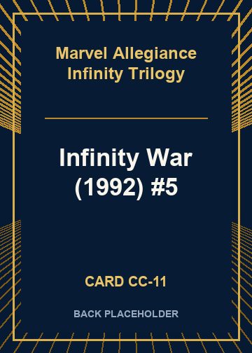 Infinity War (1992) #5 back card image