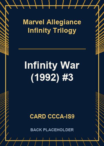 Infinity War (1992) #3 back card image