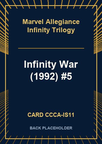 Infinity War (1992) #5 back card image