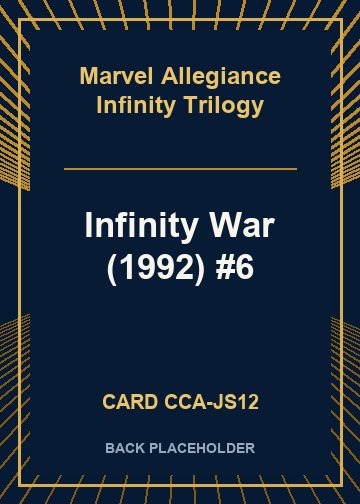 Infinity War (1992) #6 back card image