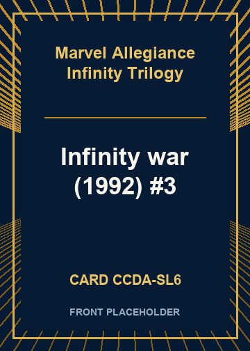 Infinity war (1992) #3 card thumbnail