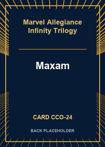 Maxam back card image