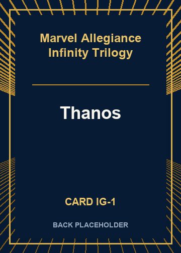 Thanos back card image