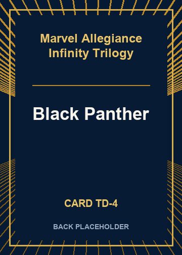 Black Panther back card image