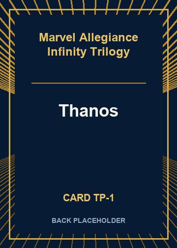 Thanos back card image