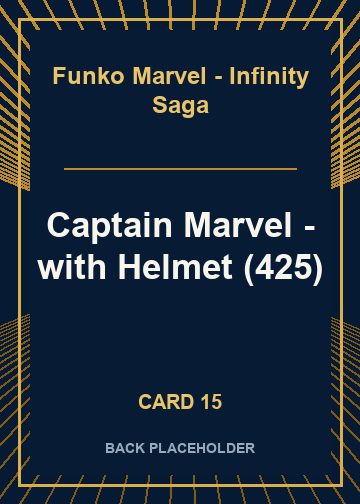 Captain Marvel - with Helmet (425) back artwork