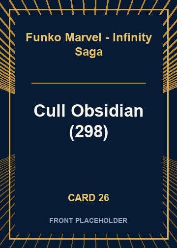Cull Obsidian (298) front artwork