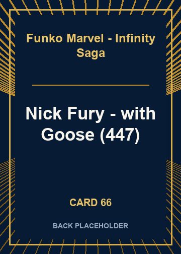 Nick Fury - with Goose (447) back card image