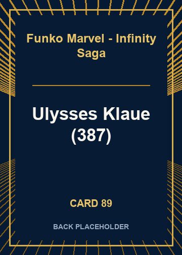 Ulysses Klaue (387) back card image