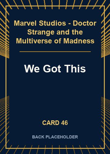 We Got This back card image