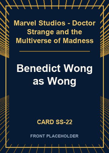 Benedict Wong as Wong card thumbnail