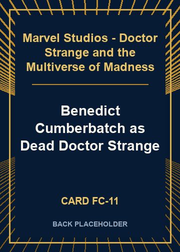 Benedict Cumberbatch as Dead Doctor Strange back card image