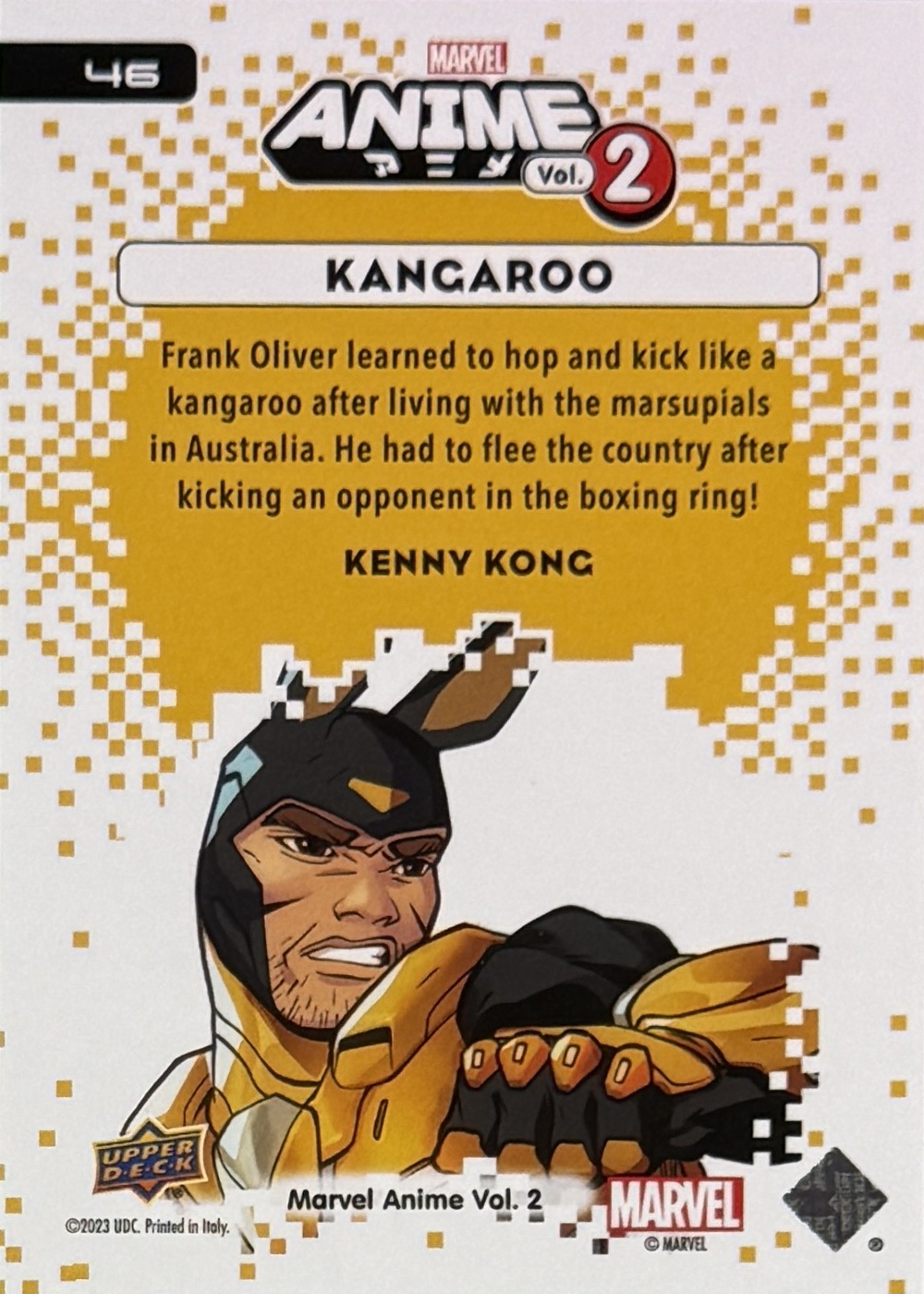 Kangaroo back card image