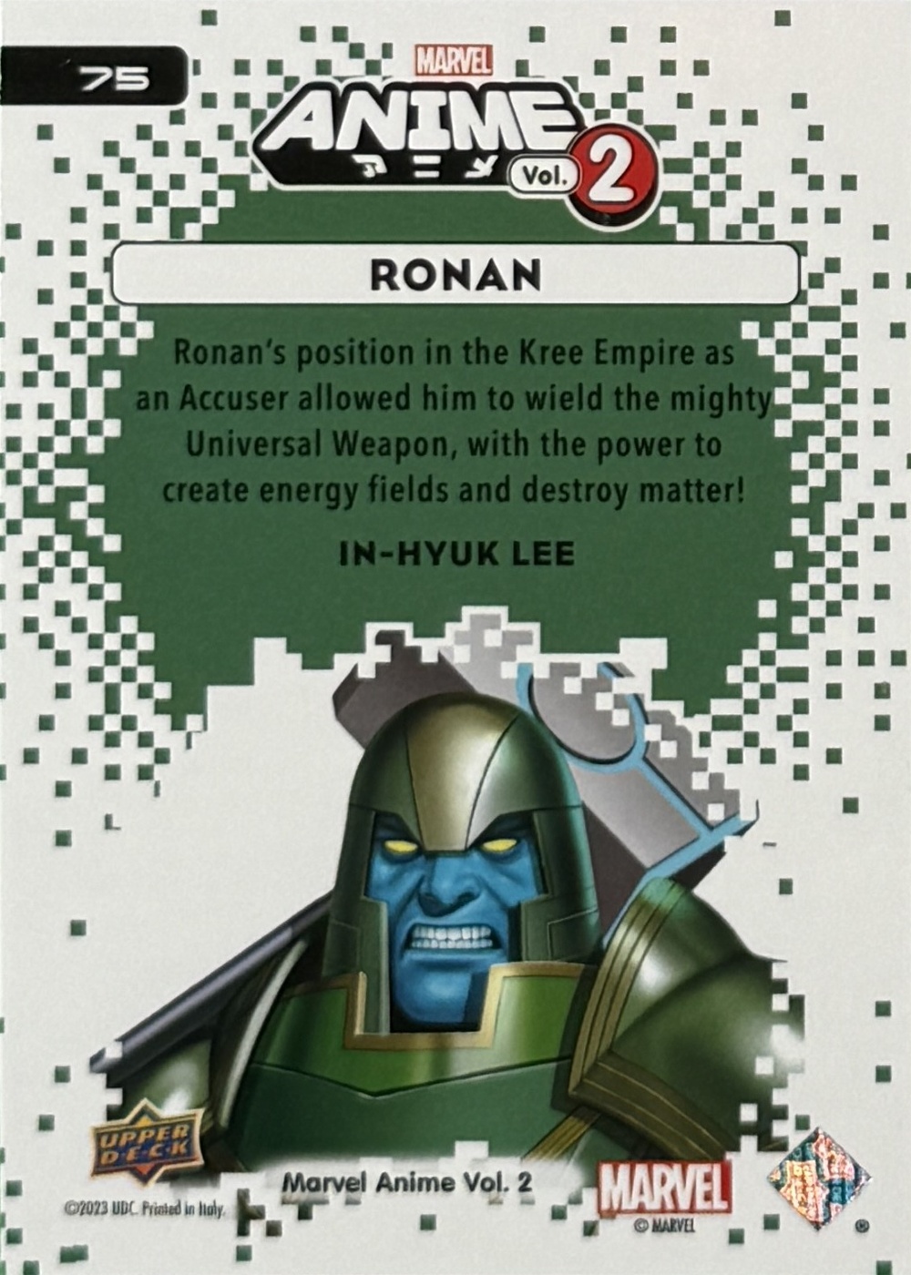 Ronan back card image
