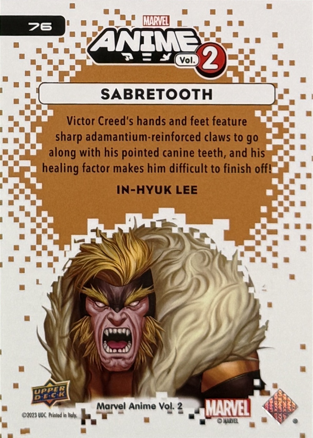 Sabretooth back card image