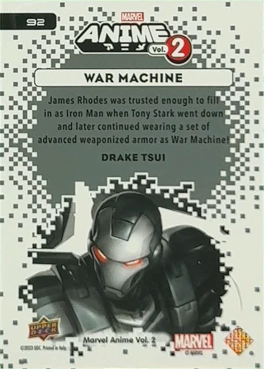 War Machine back card image