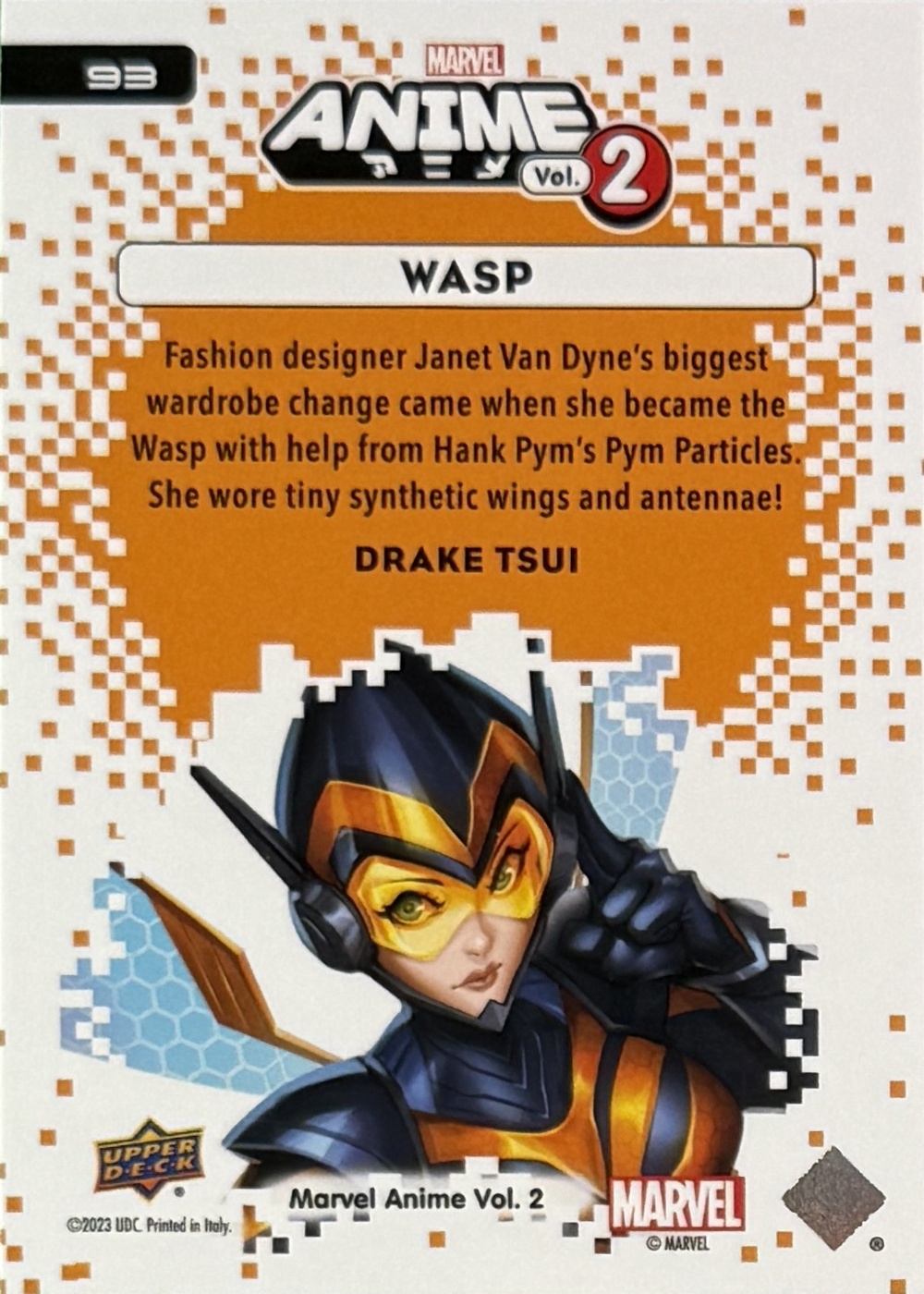 Wasp back card image