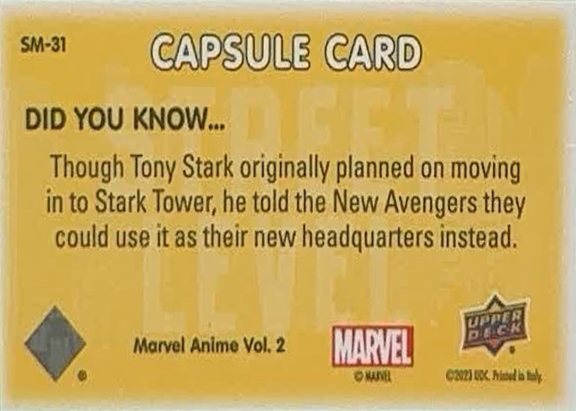 Stark Tower back card image