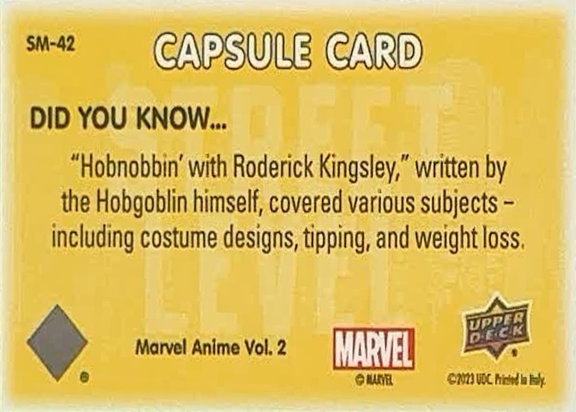 Hobgoblin back card image