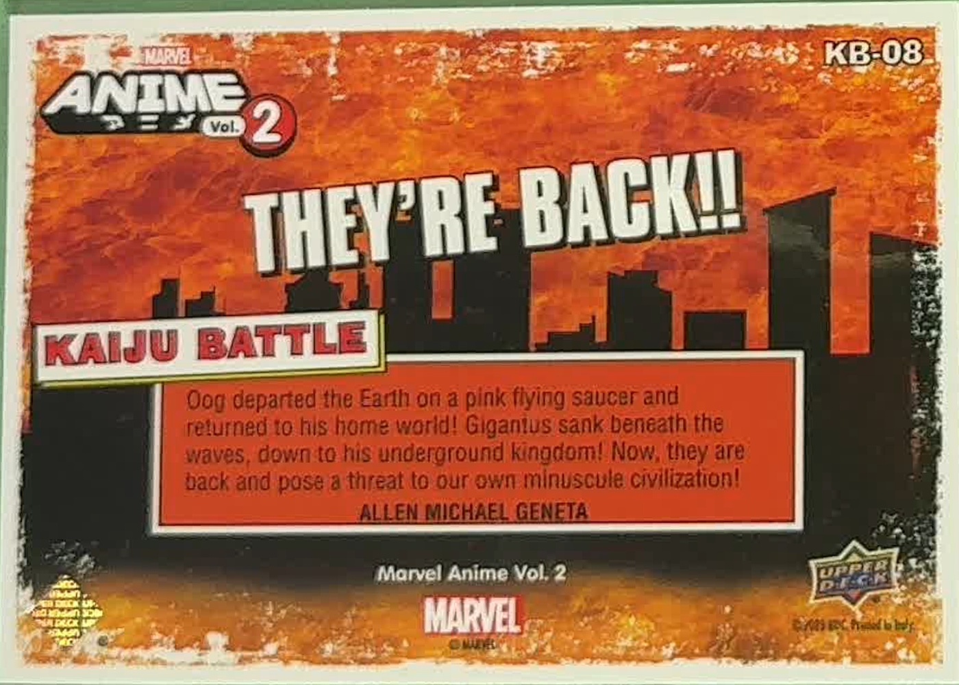 Gigantus vs Oog back card image