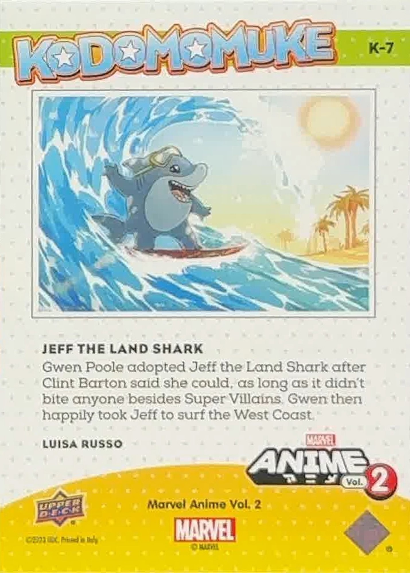 Jeff the Land Shark back card image