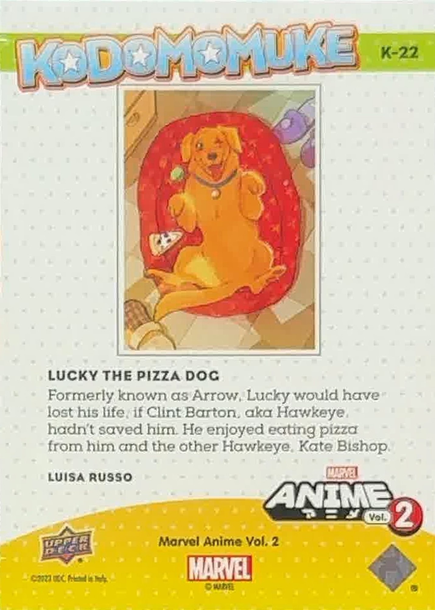 Lucky the Pizza Dog back card image