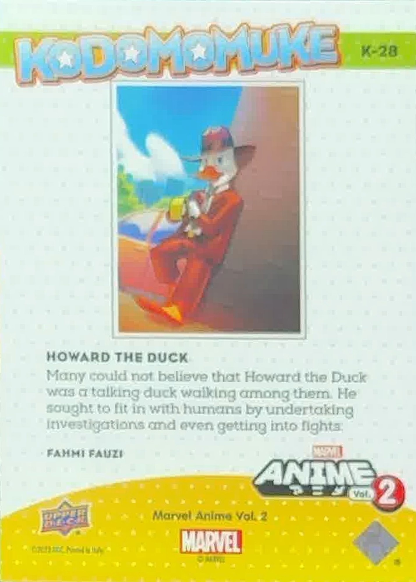 Howard The Duck back card image