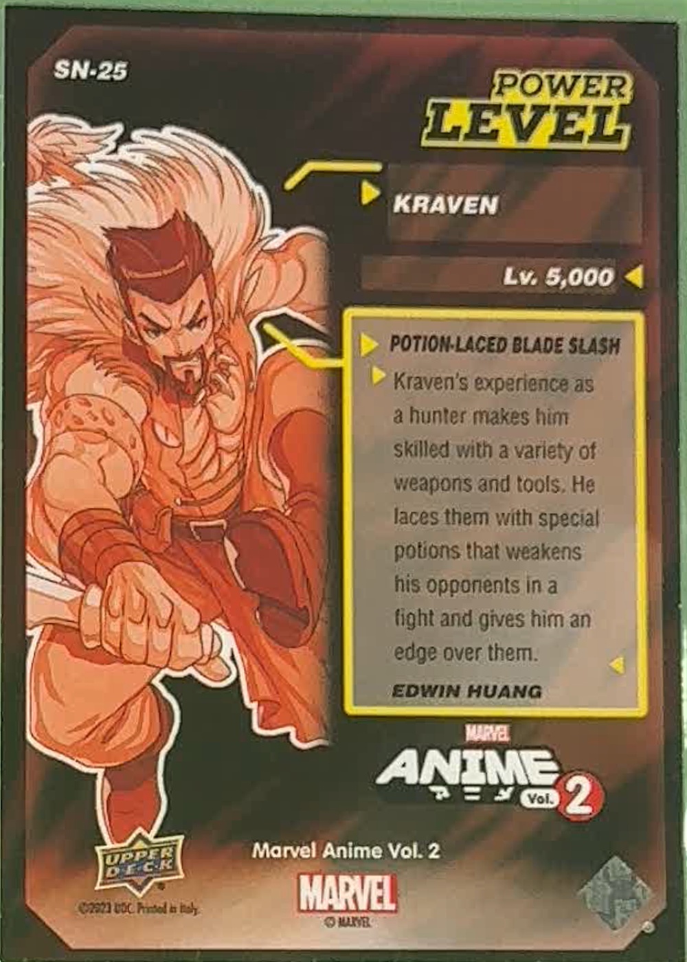 Kraven back card image