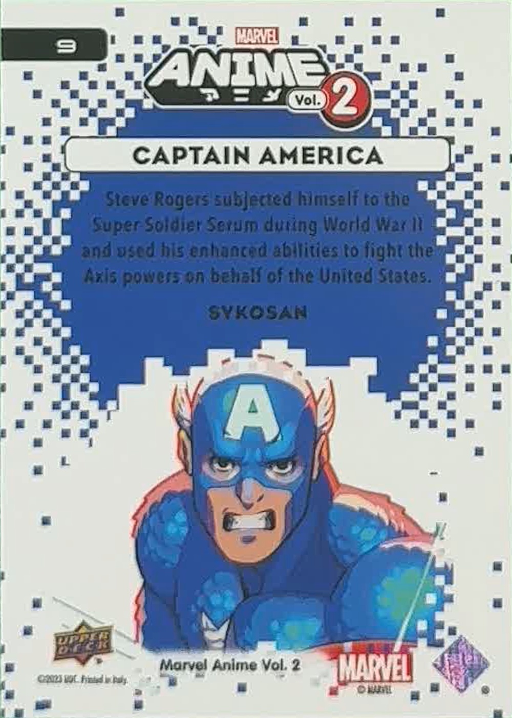 Captain America back card image