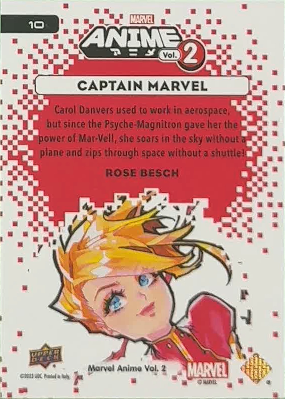 Captain Marvel back card image