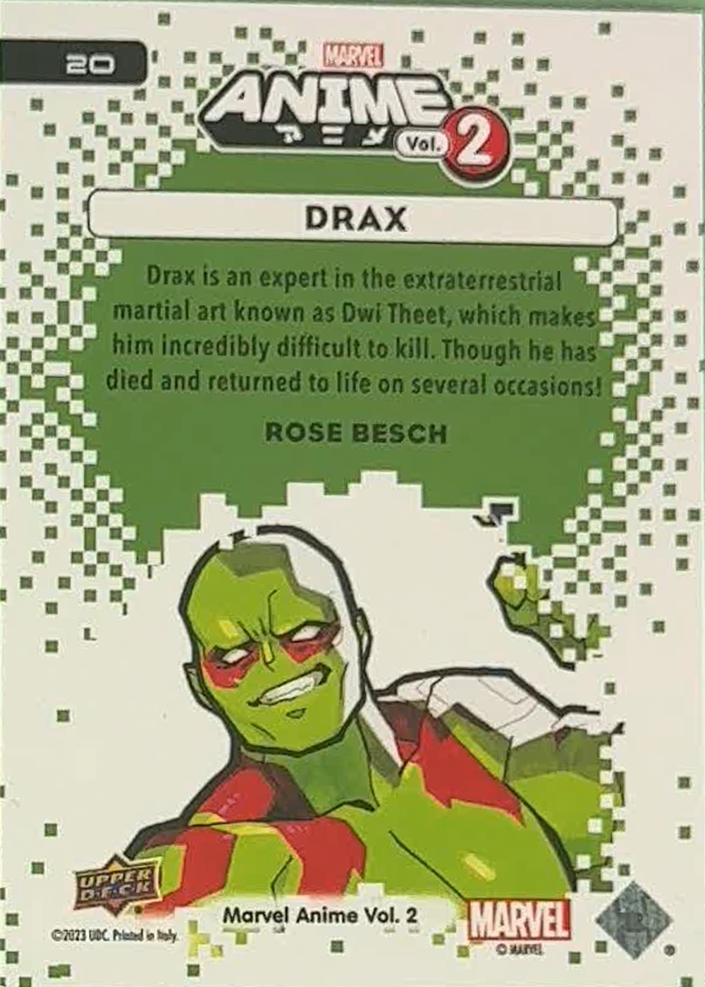 Drax back card image