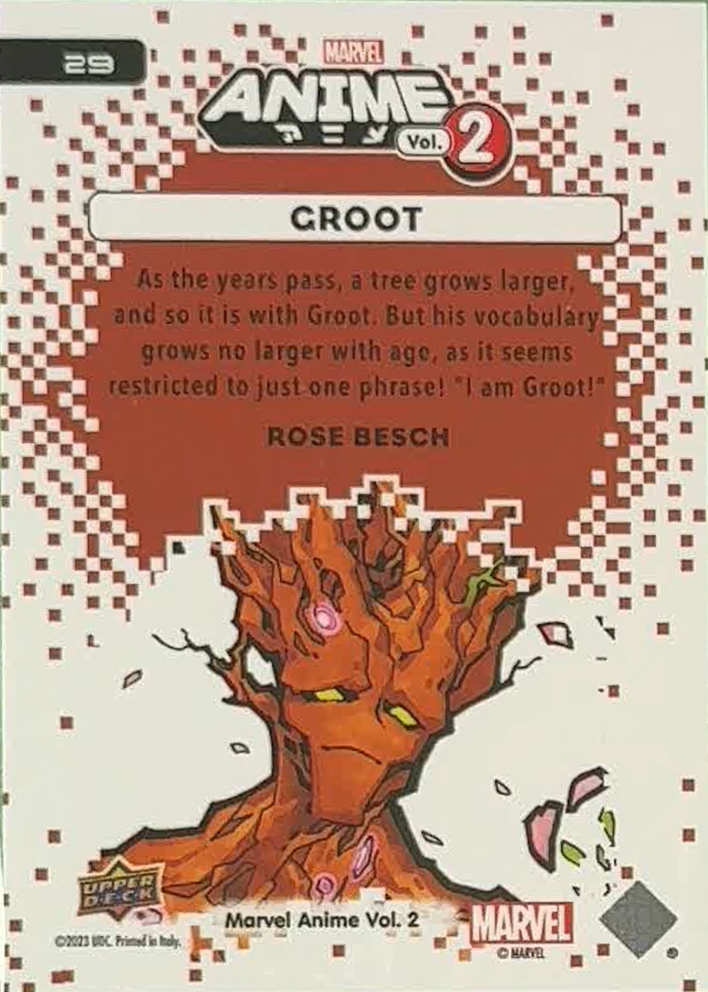 Groot back card image