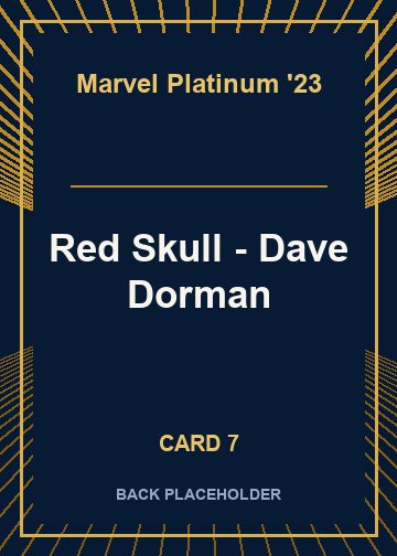 Red Skull - Dave Dorman back card image