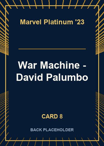 War Machine - David Palumbo back card image