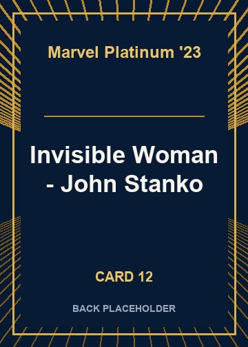 Invisible Woman - John Stanko back card image
