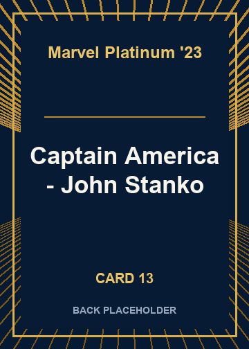 Captain America - John Stanko back card image