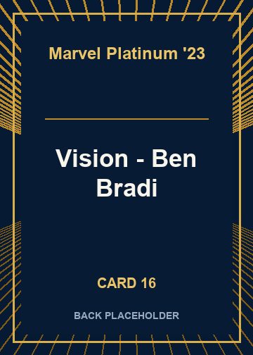 Vision - Ben Bradi back card image