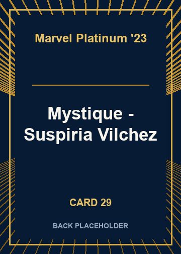 Mystique - Suspiria Vilchez back card image