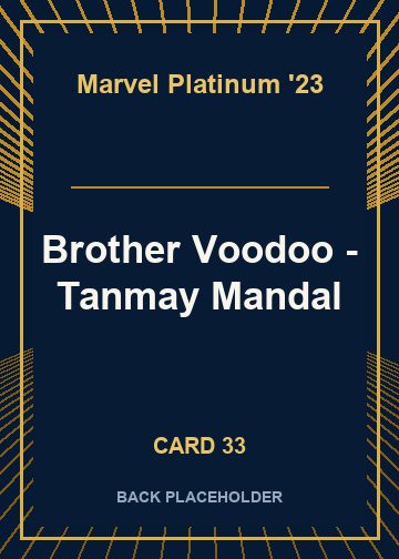 Brother Voodoo - Tanmay Mandal back card image