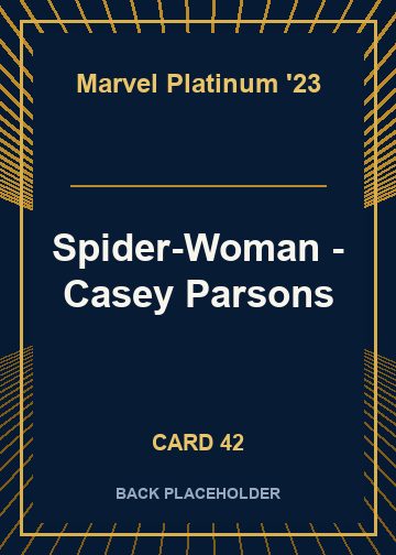 Spider-Woman - Casey Parsons back card image