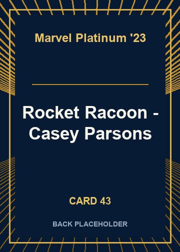 Rocket Racoon - Casey Parsons back card image