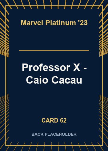 Professor X - Caio Cacau back card image
