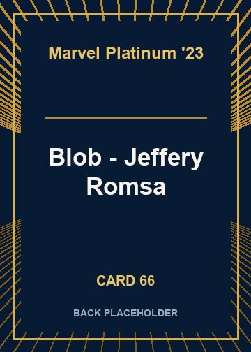 Blob - Jeffery Romsa back card image
