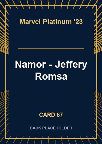 Namor - Jeffery Romsa back card image