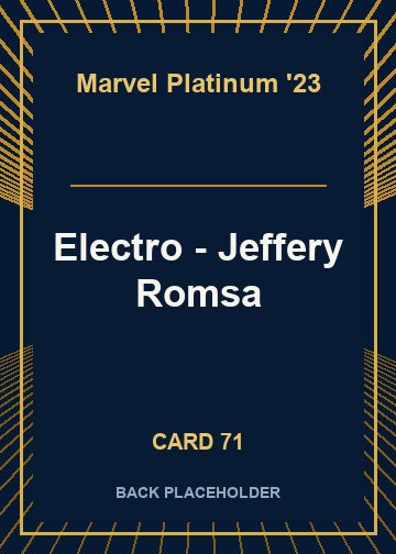 Electro - Jeffery Romsa back card image