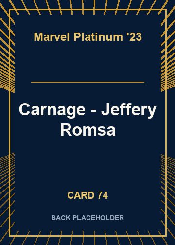 Carnage - Jeffery Romsa back card image