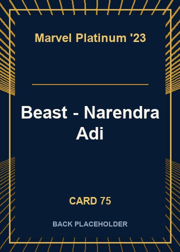 Beast - Narendra Adi back card image