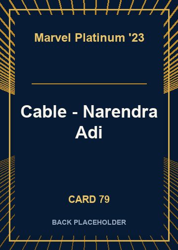 Cable - Narendra Adi back card image